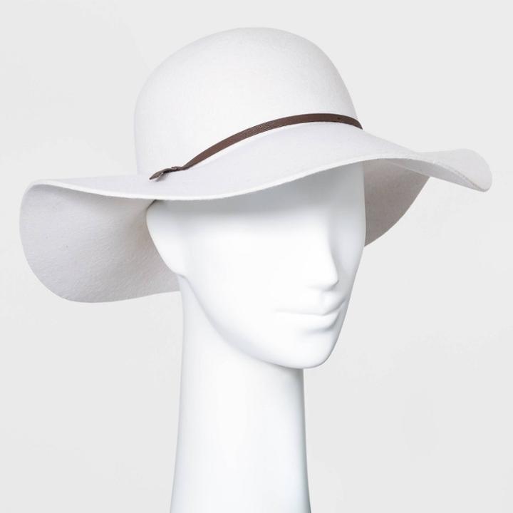 Women's Felt Floppy Hat - A New Day Cream, Ivory