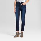 Women's Modern Fit High Rise Raw Hem Skinny Jeans - Crafted By Lee Dark Wash
