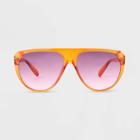 Women's Flat Top Cateye Sunglasses - Universal Thread Amber