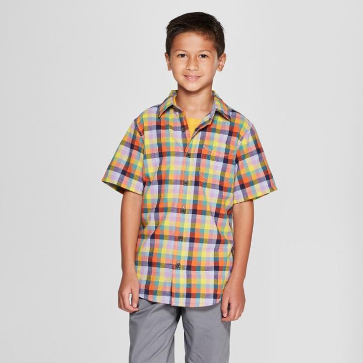 Boys' Short Sleeve Button-down Shirt - Cat & Jack