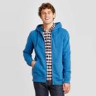Men's Regular Fit Full Zip Fleece Pullover Hoodie - Goodfellow & Co Blue