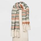 Women's Striped Wrap Scarf - Universal Thread One Size,