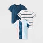 Toddler Boys' 3pk Tie-dye Short Sleeve T-shirt - Cat & Jack Blue/orange