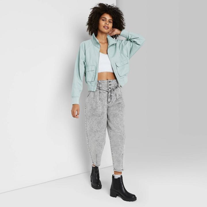 Women's Zip Front Utility Jacket - Wild Fable