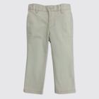 Toddler Boys' Stretch Uniform Straight Fit Pants - Cat & Jack Light Khaki 2t,