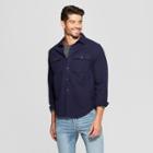 Men's Long Sleeve Pocket Flannel Button-down Shirt - Goodfellow & Co Xavier Navy