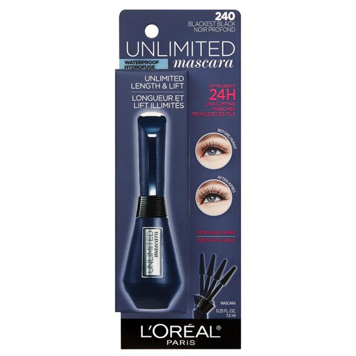 L'oreal Paris Unlimited Mascara 240 Blackest Black