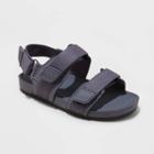 Toddler Boys' Cedric Footbed Sandals - Cat & Jack Navy Blue