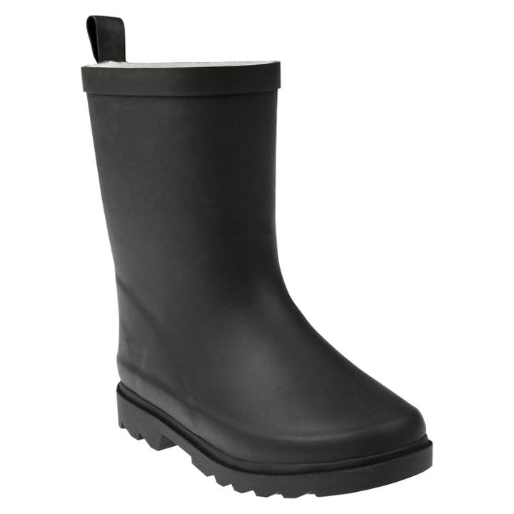 Capelli New York Girls' Capelli Kids Fully Fur Lined Rain Boots - Gray 12/13,