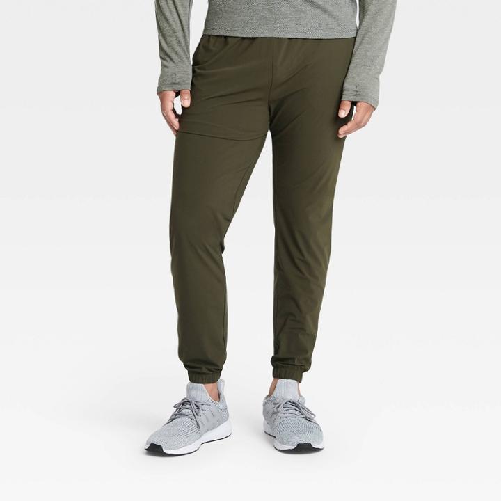 Men's Lightweight Run Pants - All In Motion Olive Green S, Men's, Size: Small, Green Green