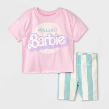 Toddler Girls' Barbie Malibu Top And Bottom