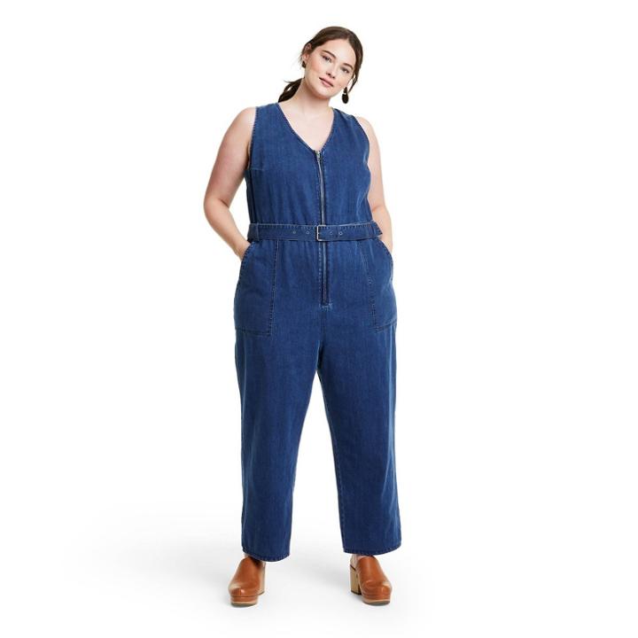 Women's Plus Size Denim Jumpsuit- Rachel Comey X Target Indigo 24w/26w, Blue/blue