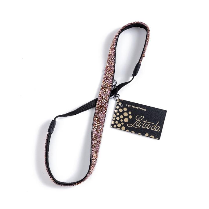 La-ta-da Pink Beaded Head Wrap - 1pc, Kids Unisex