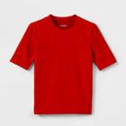 Boys' Short Sleeve Rash Guard Swim Shirt - Cat & Jack Red