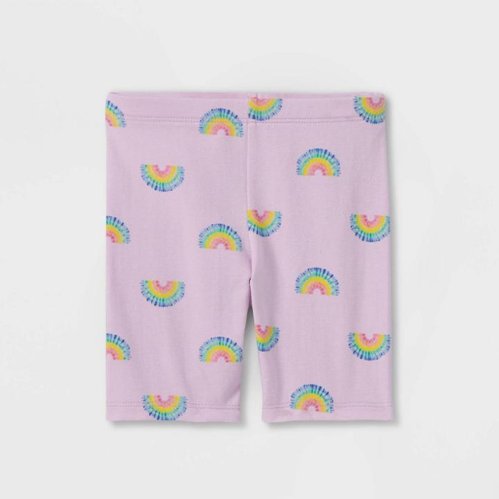 Toddler Girls' Tie-dye Knit Bike Shorts - Cat & Jack Purple