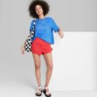 Women's Ascot + Hart Athletic Graphic Pull-on Shorts - Red