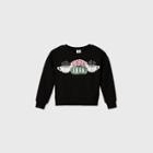 Warner Bros. Girls' Friends 'central Perk' Crew Sweatshirt - Black