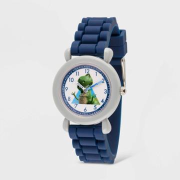 Kids' Disney Toy Story 4 Rex Time Teacher Watch - Blue