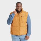 Men's Big & Tall Camo Print Midweight Puffer Vest - Goodfellow & Co Gold