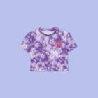 Girls' Short Sleeve Tie-dye Rash Guard Swim Shirt - More Than Magic Purple