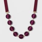 Sugarfix By Baublebar Ball Embellished Statement Necklace - Deep Purple, Girl's