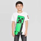 Boys' Minecraft Creeper Living Large Short Sleeve T-shirt - White