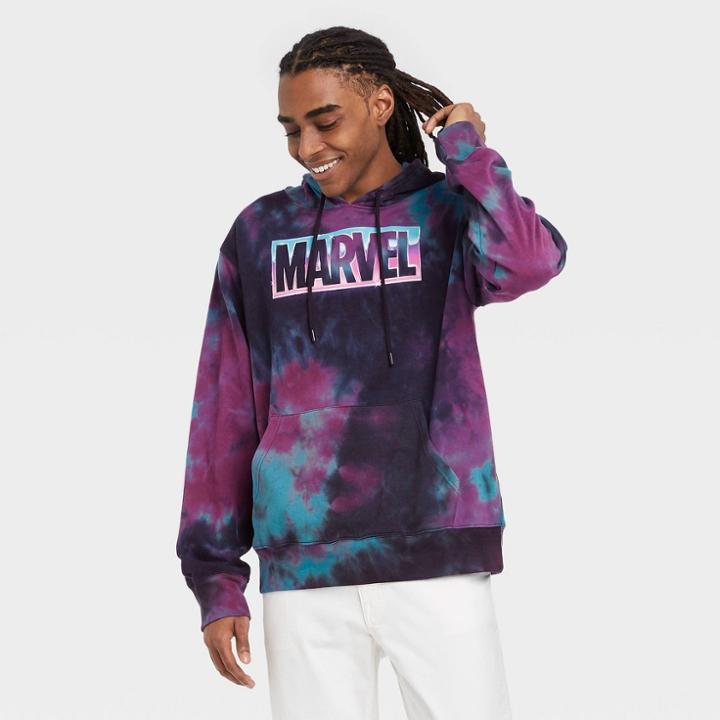 Men's Marvel Logo Short Sleeve Hooded Graphic T-shirt -