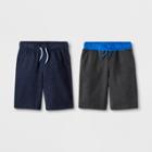 Boys' 2pk Pull-on Shorts - Cat & Jack Charcoal/navy