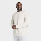 Men's Big & Tall Cotton Fleece Crewneck Sweatshirt - All In Motion Cream