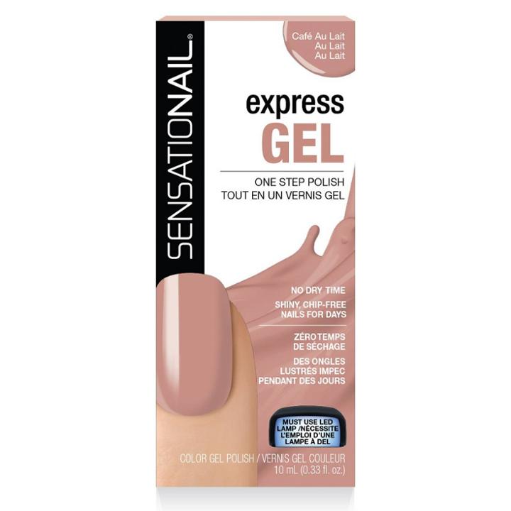Sensationail Express Gel Polish Caf - 0.33 Fl Oz, Brown
