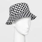 Women's Plaid Checkered Bucket Hat - Wild Fable Black