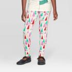 Girls' Tree Print Christmas Leggings - Cat & Jack Cream Xl, Girl's, White
