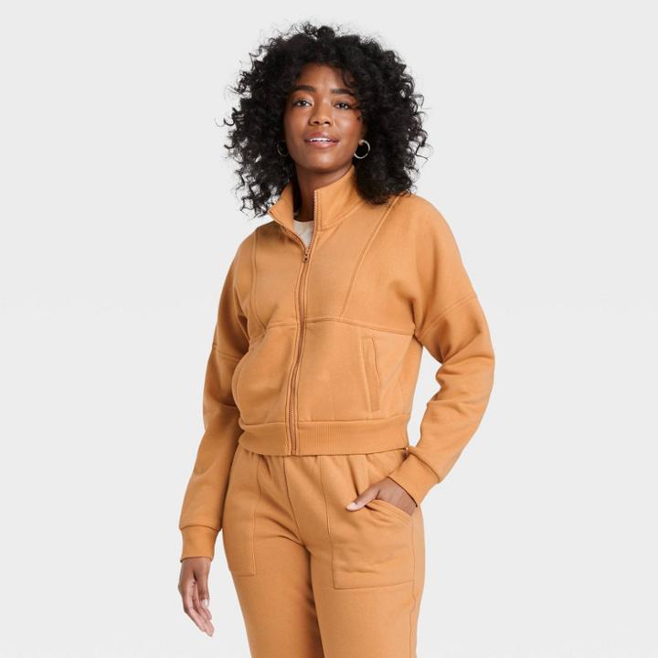 Women's Zip-up Sweatshirt - Universal Thread Yellow