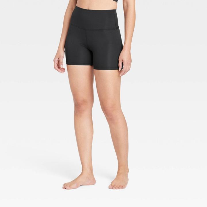 Women's Brushed Sculpt Bike Shorts 5 - All In Motion Black