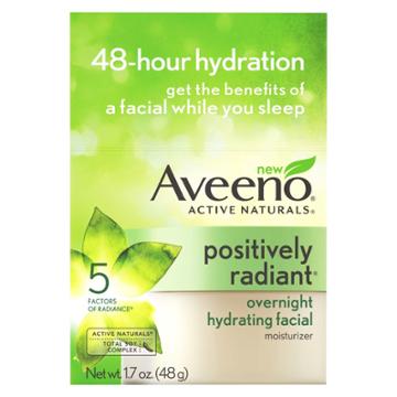 Aveeno Active Naturals Positively Radiant Overnight Hydrating Facial Moisturizer