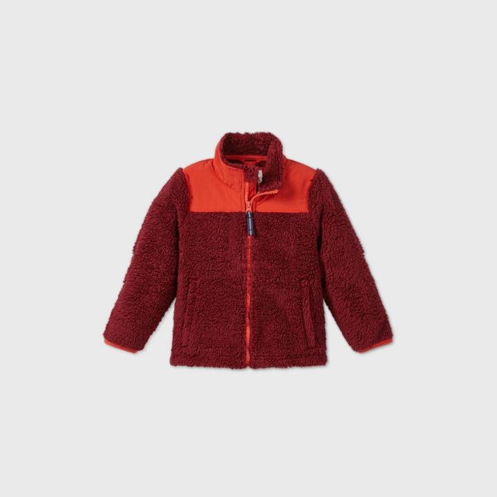 Toddler Boys' Fleece Jacket - Cat & Jack Maroon