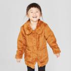 Toddler Girls' Faux Fur Jacket - Cat & Jack Brown