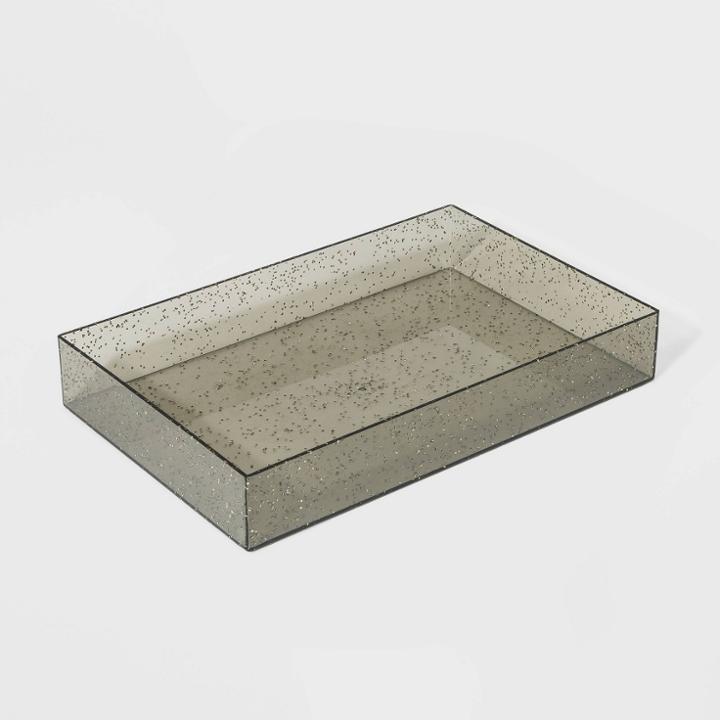 Acrylic Jewelry Tray - A New Day Smokey Glitter, Adult Unisex,
