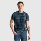 Men's Striped United By Blue Ecoknit T-shirt - Moonlit Ocean
