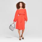 Women's Off The Shoulder Dress - A New Day Red