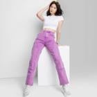 Women's Super-high Rise Utility Straight Jeans - Wild Fable Purple