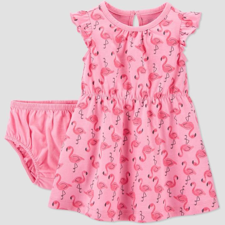 Baby Girls' Flaming Dress - Just One You Made By Carter's Pink Newborn