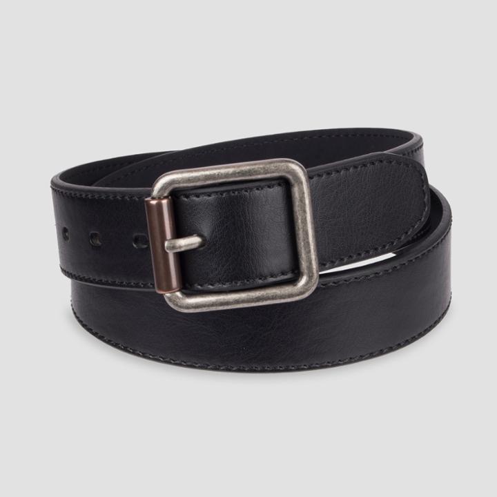 Denizen From Levi's Men's 38mm Bevell Edgestitch Belt - Black