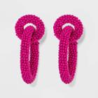 Sugarfix By Baublebar Beaded Double Hoop Earrings - Pink, Women's