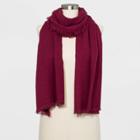 Women's Oblong Scarf - A New Day Burgundy One Size, Women's, Red