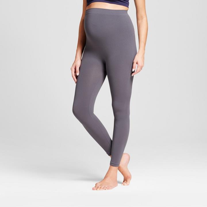 Maternity Seamless Belly Leggings - Isabel Maternity By Ingrid & Isabel Gray