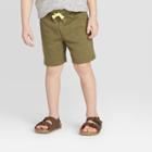 Toddler Boys' Knit Pull-on Shorts - Cat & Jack Olive 12m, Toddler Boy's, Green