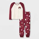 Girls' 2pc Space Long Sleeve Pajama Set - Cat & Jack Dark Red