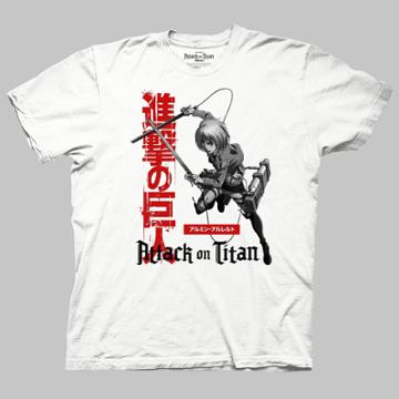 Ripple Junction Men's Attack On Titan Short Sleeve Graphic T-shirt - White