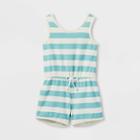 Grayson Mini Toddler Girls' Terry Striped Romper - Blue
